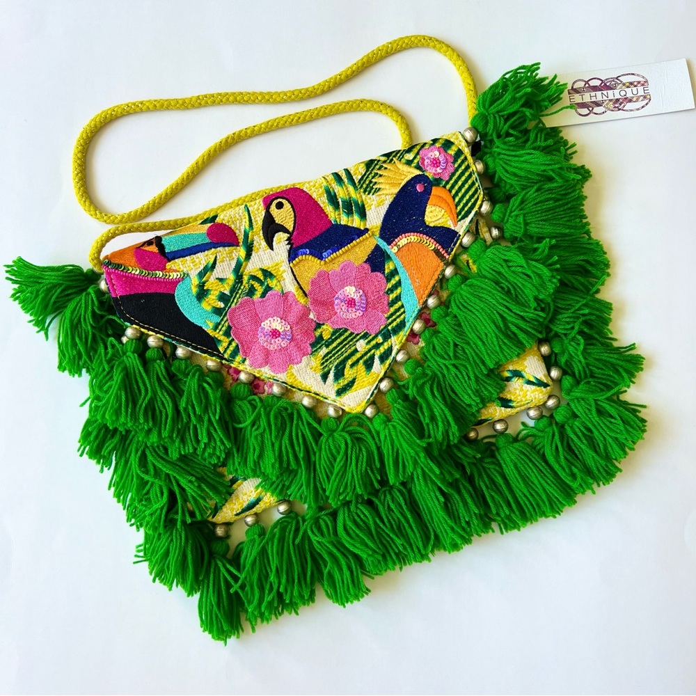 NWT Handwoven Handmade Convertible Clutch